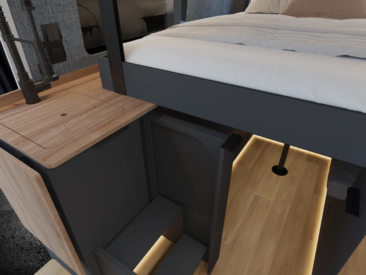 Escalera para subir a la cama