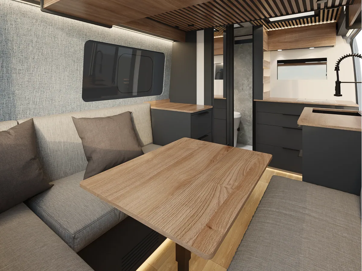 U-formet panoramalounge